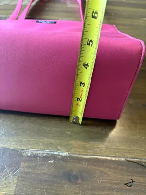 Vintage Kate Spade Pink Nylon Shoulder Bag Icon Sam Barbie Y2K Logo Coquette thumbnail 4