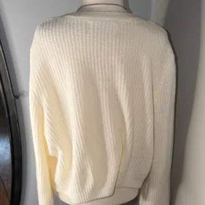 No Boundaries Cream Single-Button V-Neck Knit Cardigan thumbnail 5