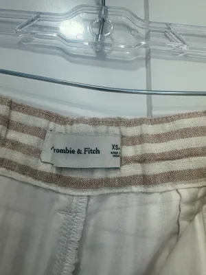 Abercrombie striped beige and white linen pants thumbnail 4