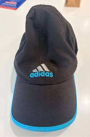 adidas Black Cap with Bright Blue Trim thumbnail 1
