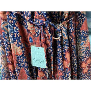 Free People Teegan Mini Dress Red Floral V Neck Boho Festival L 12 Spring Summer thumbnail 9