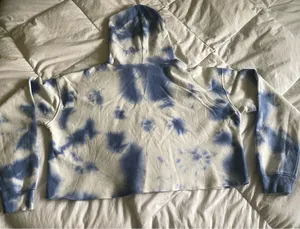 Wild Fable Raw Hem Tie Dye Cropped Hoodie thumbnail 2