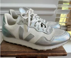Veja Sdu Hexa White Mesh Silver Metallic Sneakers 9 thumbnail 1