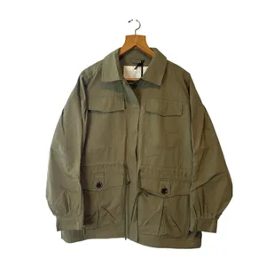 Free People OOFWEAR Oversized Khaki Cotton Rain‎ Duster Jacket Size 12 NWT thumbnail 3