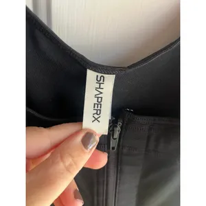 SHAPERX Womens Shapewear Zip Up‎ Tummy Control Bodysuit in Black Small thumbnail 5