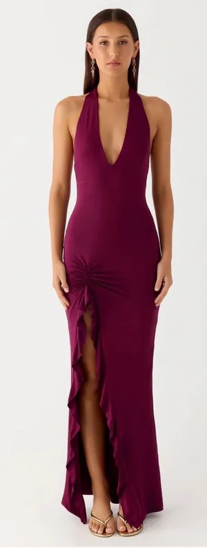 Peppermayo plum charmed by you maxi dress thumbnail 1