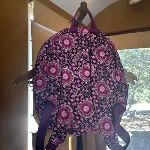 NWOT Vera Bradley Small Backpack Raspberry Medallion Quilted Pink Floral thumbnail 6