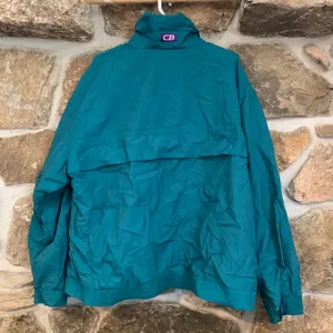 CB Sport Vintage Blue Green Zip Up Windbreaker Bomber Jacket thumbnail 6