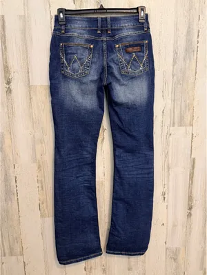 Wrangler Women’s Bootcut Jeans 5x34 Dark Wash Stretch Western Y2K thumbnail 2