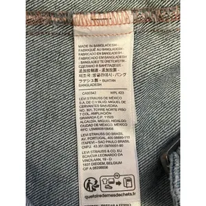 Levi's Tank Top Womens Medium Blue Denim Button Front Buckle Strap Cropped thumbnail 7
