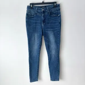 Judy Blue High Rise Western Front Yoke Skinny Jeans Medium Wash Denim thumbnail 2