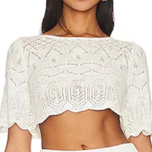 Revolve Loba Womens Small Lace Cream Top thumbnail 1