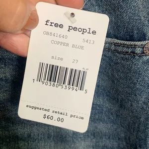 Free People We the Free Copper Blue Denim Mini Jean Skirt New w Tag W-924 Sz 27 thumbnail 7