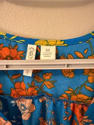 Stunning Cato Boho Floral High-Low Top M thumbnail 3