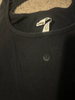 Lululemon Black Cutout Ribbed Tank Top - Women's thumbnail 6