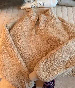 Fleece Pullover Tan thumbnail 1