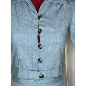 Skirt set swing skirt button up top Gray thumbnail 5
