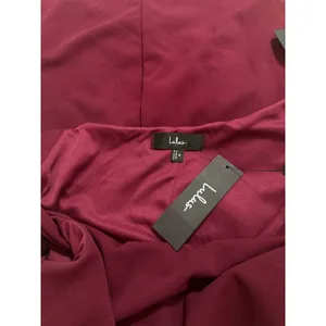 Lulus Becca Burgundy Twisted One-Shoulder Mini Dress size Small NWT thumbnail 3