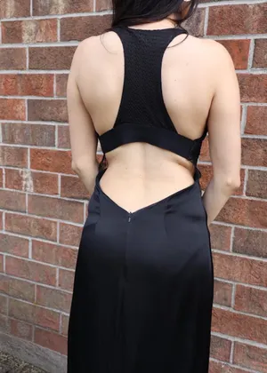 Zara Open Back Satin Dress thumbnail 4