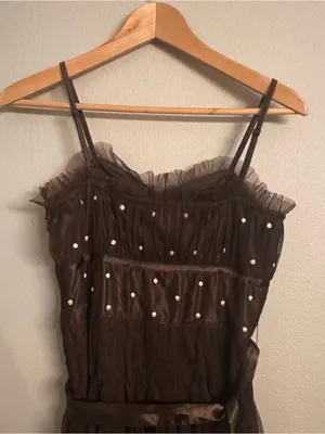 SCALA Sequin‎ Tulle Midi Dress Y2K thumbnail 4