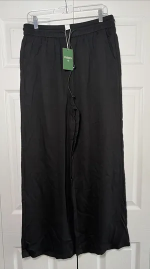 Halara High Waisted Wide Leg Pants Womens Size L Tall Black Viscose Flowy Tall thumbnail 1