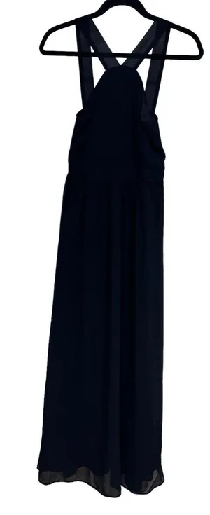 Lulus‎ Air of Romance Bridesmaid Halter Neck Maxi Dress Black Women’s Size Small thumbnail 1