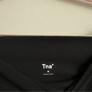 Aritzia butter black flare legging split hem thumbnail 3