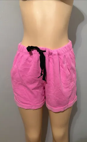 PINK Victoria's Secret Hot Pink Terry Drawstring Lounge Shorts thumbnail 1