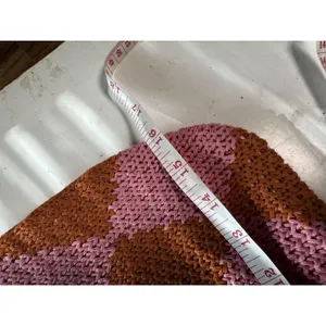 KOPARI Argyle Bag knit Pink‎ Orange Shoulder Purse Handbag Tote slouchy Y2K thumbnail 4