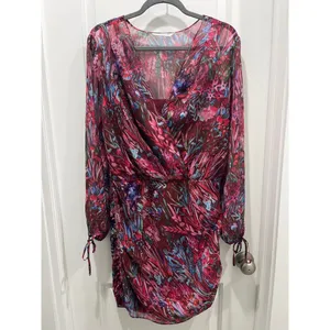 Amanda Uprichard Amani Long Sleeve Mini Dress in Bloom Sz L thumbnail 2