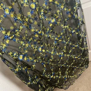 LuLaRoe Deanne II Black Floral Embroidered Maxi Dress Size L NWT thumbnail 3