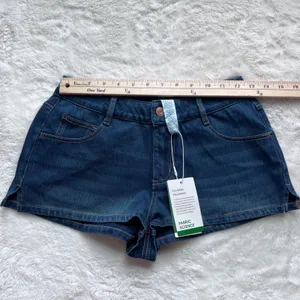 Halara Denim Shorts Dark Wash Blue High Rise Stretch XS Regular 02841421 NWT‎ thumbnail 6