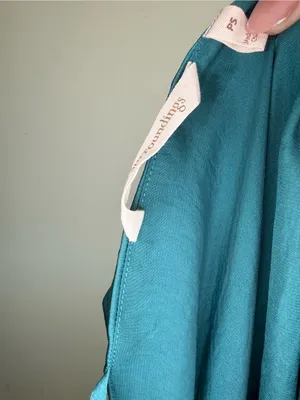 Soft Surroundings Dress Peacock Turquoise Blue Teal Double Strap Wrap Style thumbnail 6