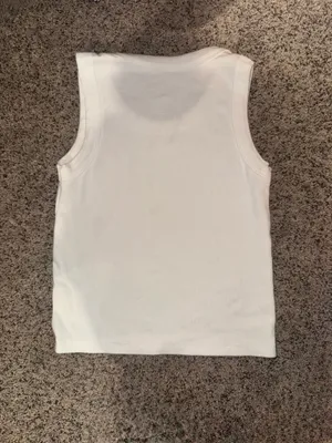 Daily Drills White Tank Ribbed Logo M/L thumbnail 2