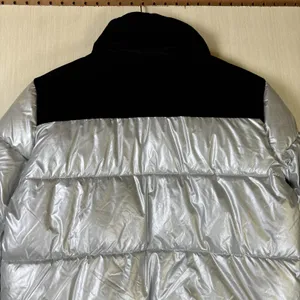 Levi Strauss‎ Co Women's Puffer Jacket Sz XS Silver Color Block Winter Coat thumbnail 10