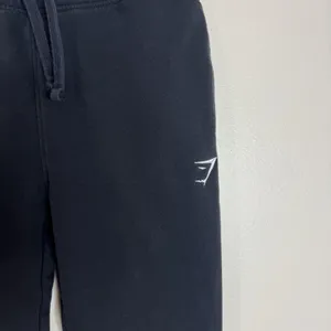 Gymshark Jogger Pants Medium Black Fleece Sweatpants‎ Drawstring Cuffed thumbnail 4