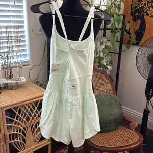 NWT Free People Movement Aqua Glass Righteous Runsie Sporty Shorts Romper thumbnail 2