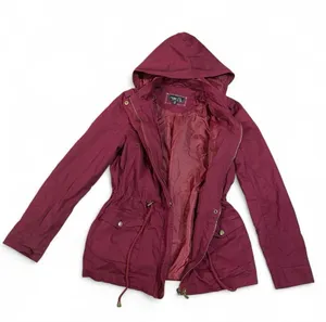 Rue21 Burgundy Hooded Utility Jacket thumbnail 1
