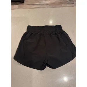 Black‎ Running Shorts With Zipper Pockets Athletic Gym Workout thumbnail 2