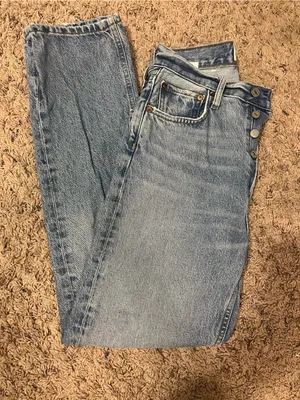 Agolde Light Blue Straight Leg Jeans thumbnail 5