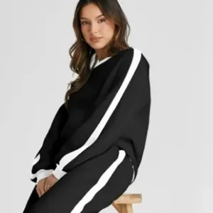Black and White Tracksuit Set, Loose Fit thumbnail 7
