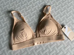 NWT Lively The Mesh Trim Padded Bralette Size XS in Toasted Almond thumbnail 1
