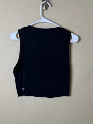 ARITZIA TNA Cropped Black Tank Top Shirt Size Medium Black thumbnail 6