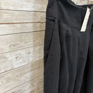 NWT Abercrombie‎ & Fitch Womens M (Long) Pants Black Wide Leg Linen Blend NEW thumbnail 2