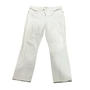 Madewell Women's White Straight Crop Denim Jeans Size 28 thumbnail 5