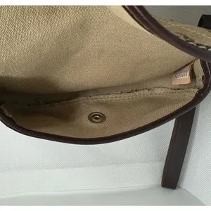 Dooney & Bourke Signature Logo Wristlet Wallet Brown Leather Canvas Flap thumbnail 3