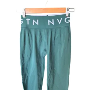 NVGTN - Seamless Leggings Teal Green High Waisted Compression Fit Sz M thumbnail 3