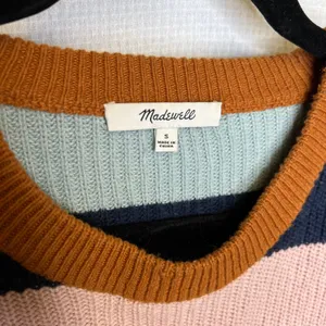 Madewell Thompson Womens Striped‎ Crewneck Sweater Long Sleeve Size S Pocket thumbnail 6