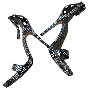 Sam Edelman Eleanor Polka Dot Printed Open Toe Platform Leather Heels thumbnail 3