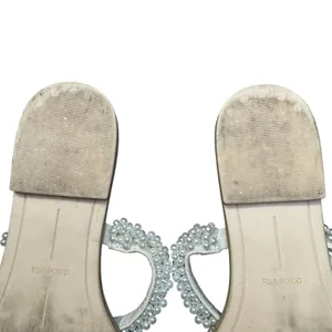 Dolce Vita Shoes‎ Womens Size 9 White Pearl Beaded Slide Sandals Flat Dressy thumbnail 11